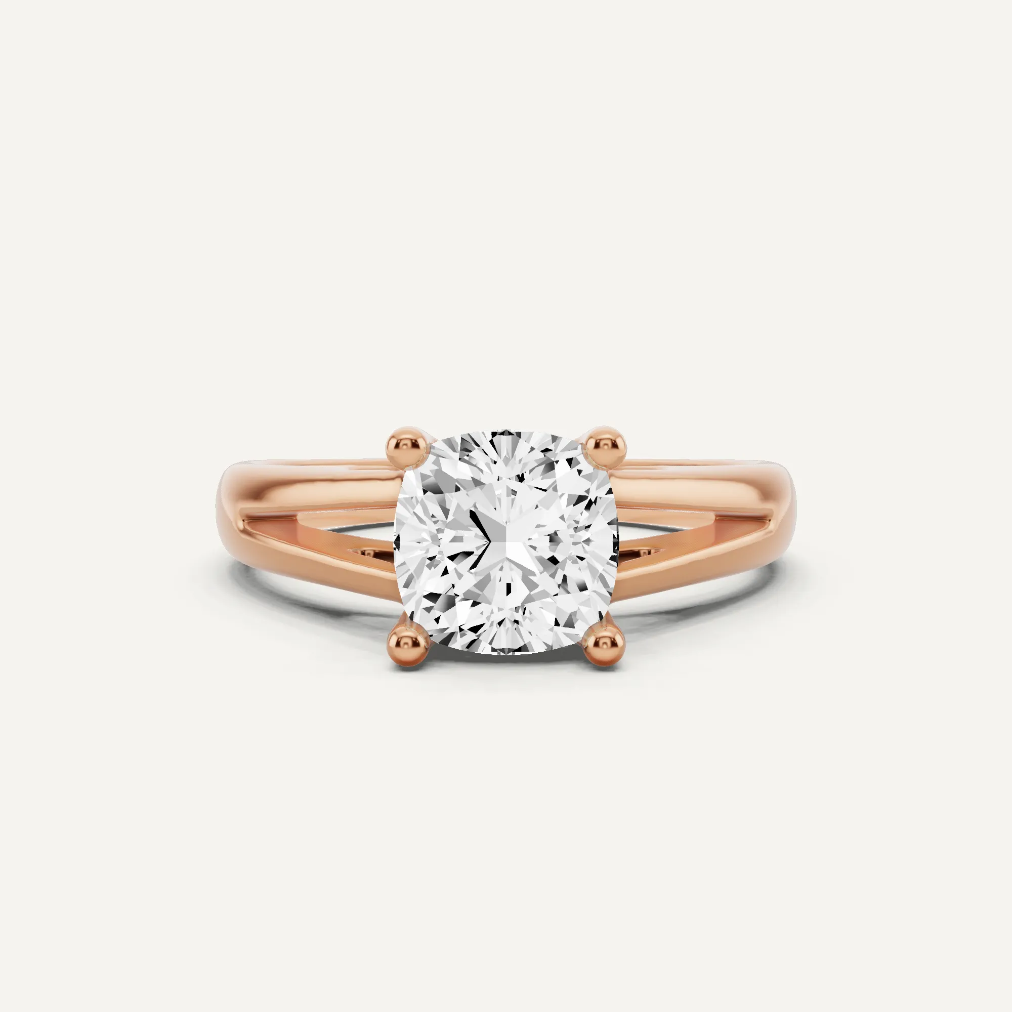 1 1/2 ctw Cushion Diamond Double Band Solitaire Engagement Ring