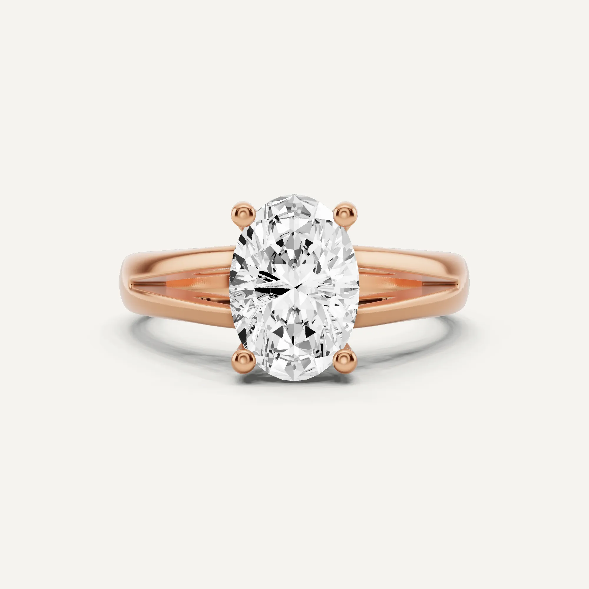 1 1/2 ctw Oval Diamond Double Band Solitaire Engagement Ring