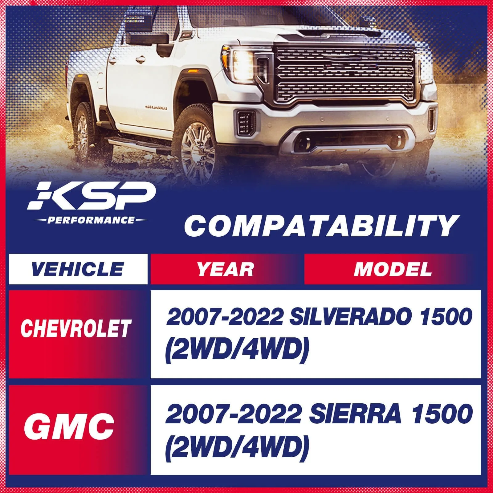 2.5" Front Leveling Lift Kit For 2007-2020 Chevy GMC