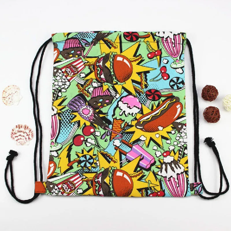 40cm Cotton Fabric Soft Drawstring Bag Beach and Pool - free Shipping N.A.