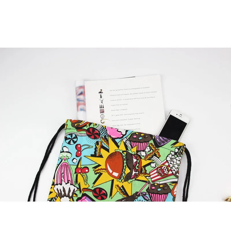40cm Cotton Fabric Soft Drawstring Bag Beach and Pool - free Shipping N.A.