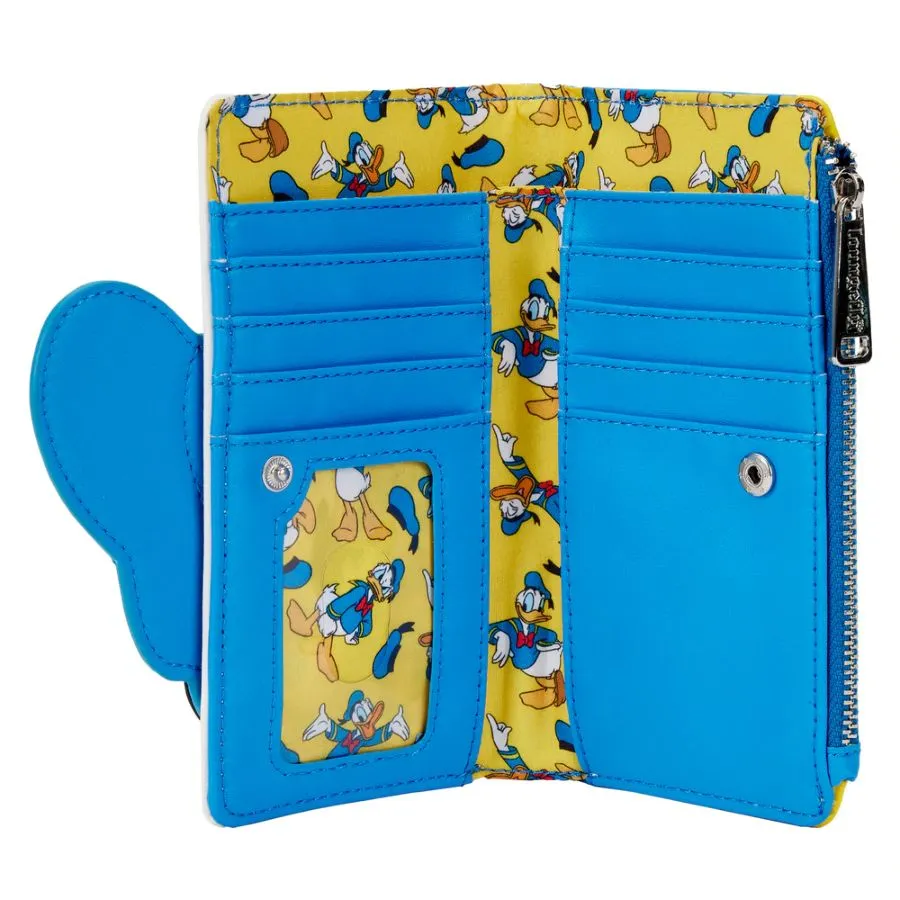 4" Disney - Donald Duck Faux Leather Bi-Fold Wallet Loungefly