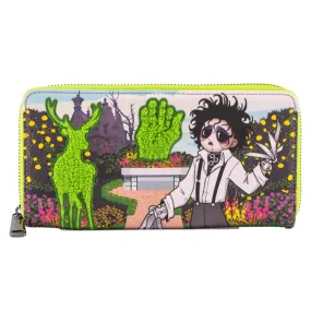 4" Edward Scissorhands - Topiaries Faux Leather Zip Around Wallet Loungefly