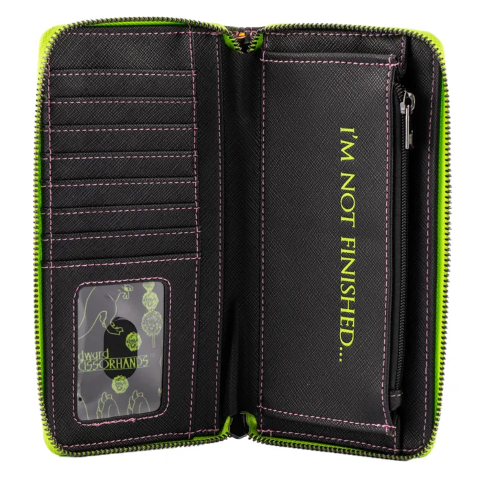 4" Edward Scissorhands - Topiaries Faux Leather Zip Around Wallet Loungefly