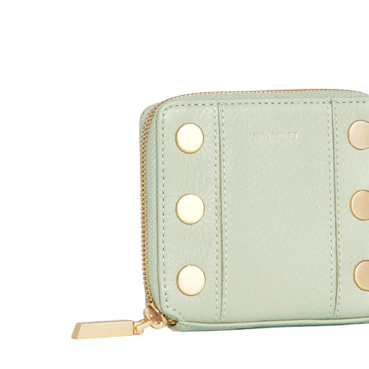5 NORTH Compact Wallet in Cypress Sage/ Gold