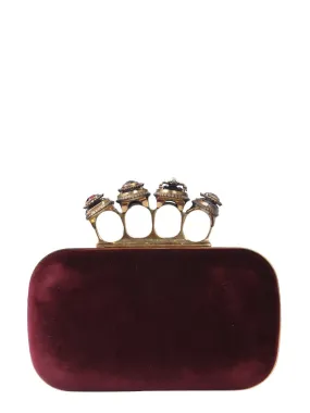 Alexander McQueen Embellished Four Ring Clutch Bag