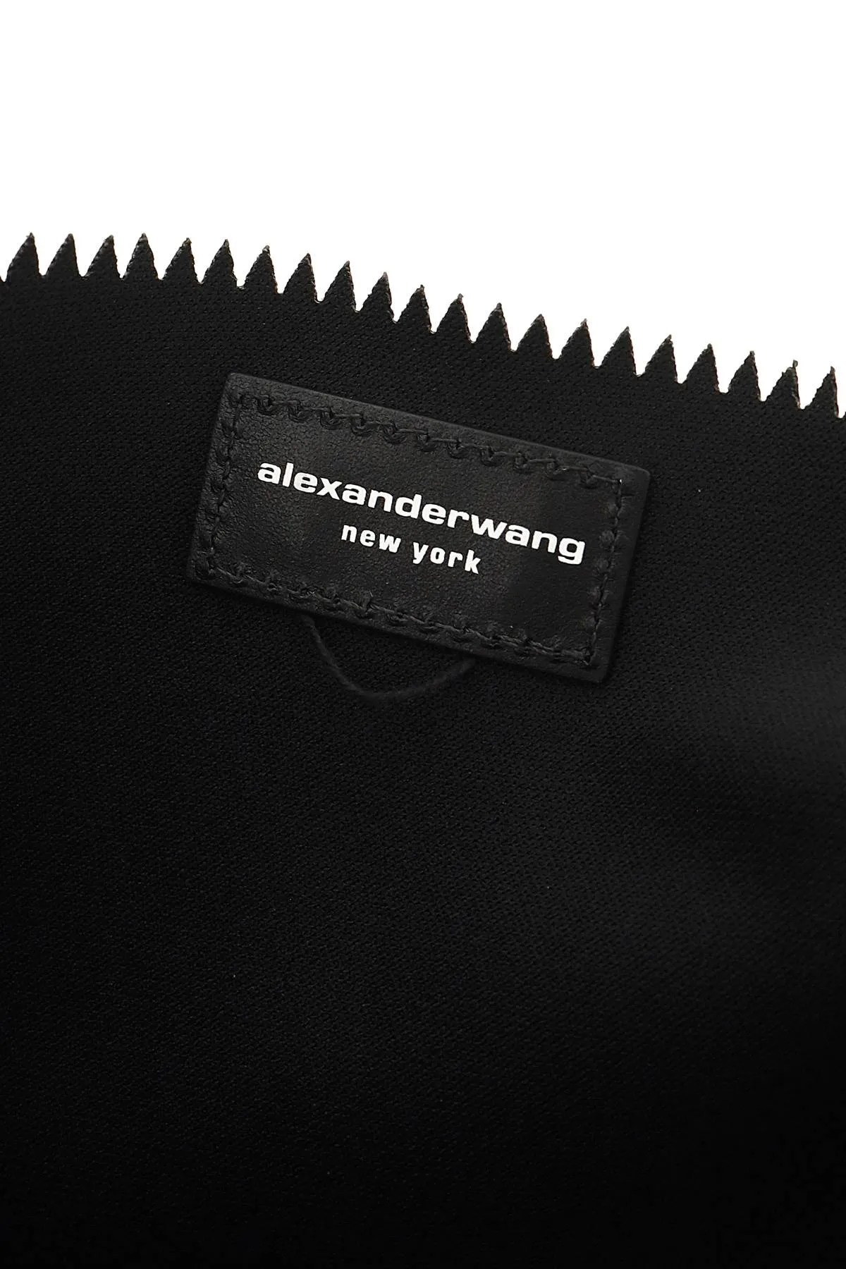 Alexander Wang Crystal-Embellished Logo Lunch Clutch Bag