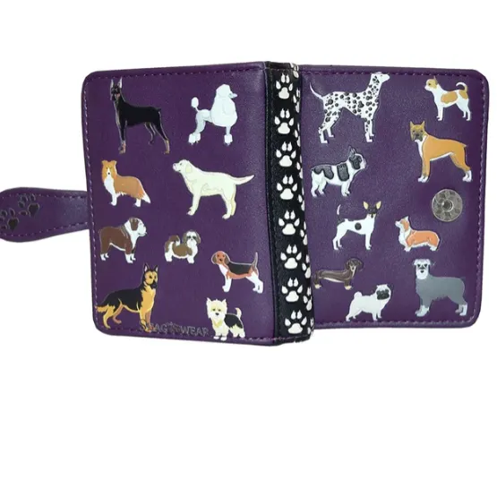 All the Dogs in Purple Small Wallet