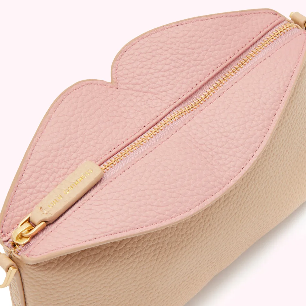 ALMOND LEATHER CLEO CROSSBODY BAG