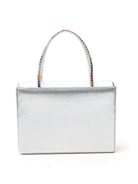 Amina Muaddi Amini Gilda Crystal Satin Box Bag