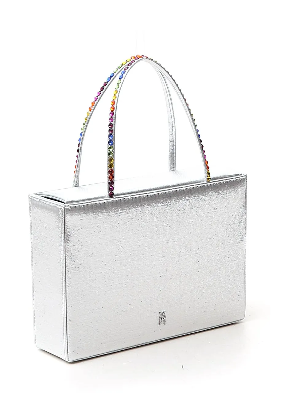 Amina Muaddi Amini Gilda Crystal Satin Box Bag