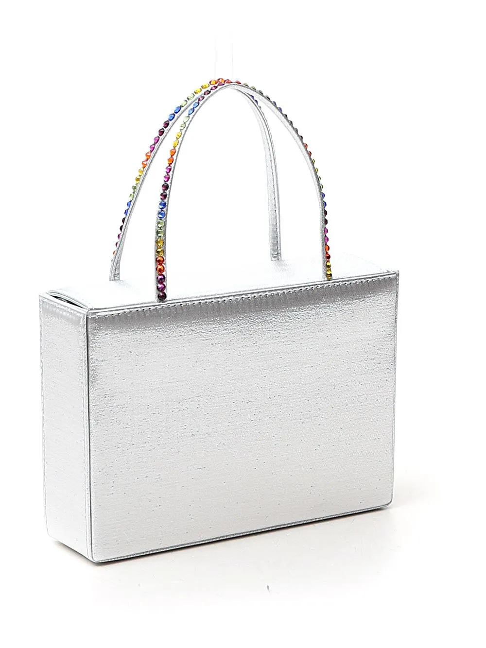 Amina Muaddi Amini Gilda Crystal Satin Box Bag