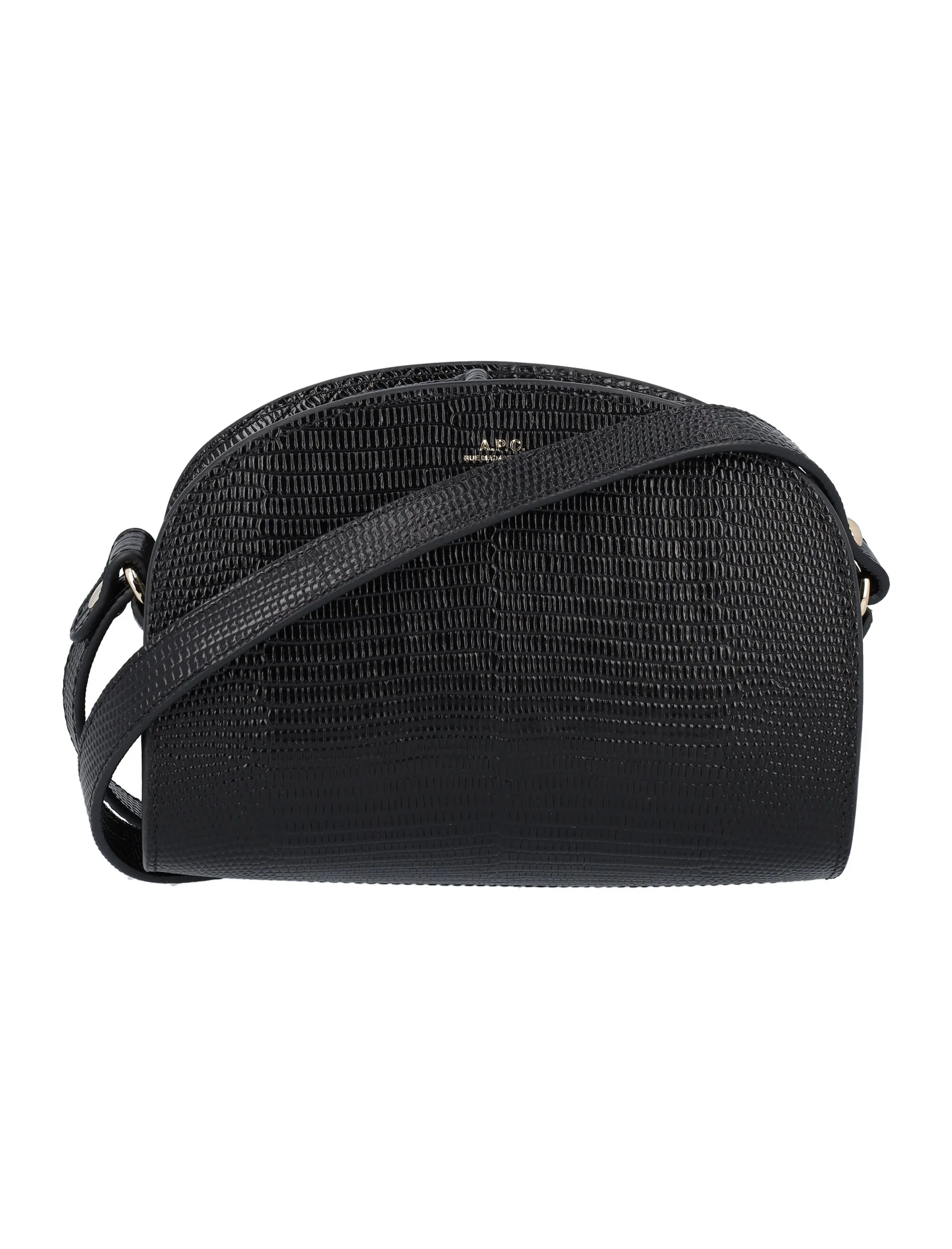 A.P.C. Mini Demi Lune Embossed Shoulder Bag