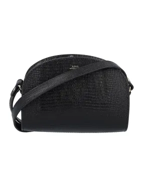 A.P.C. Mini Demi Lune Embossed Shoulder Bag