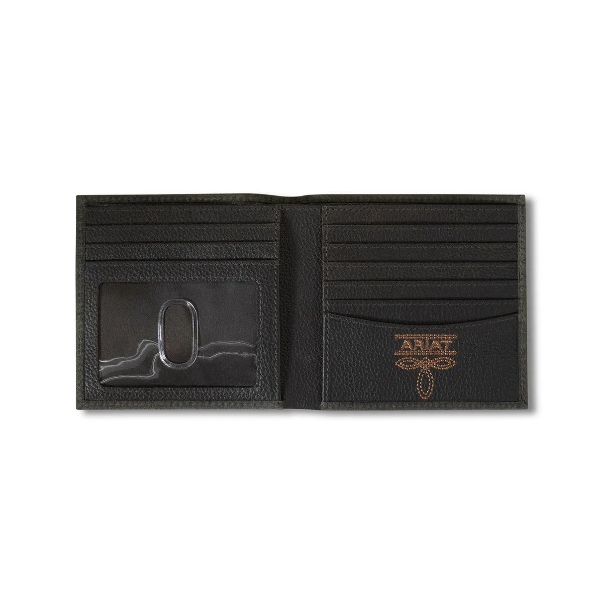 Ariat Black Pebble Leather Bifold Wallet