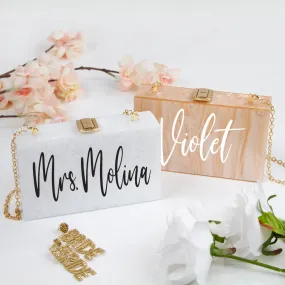 Bachelorette Marbled Box Clutch Gift-LP