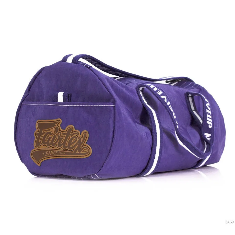 BAG9 Fairtex Purple Retro Style Barrel Bag