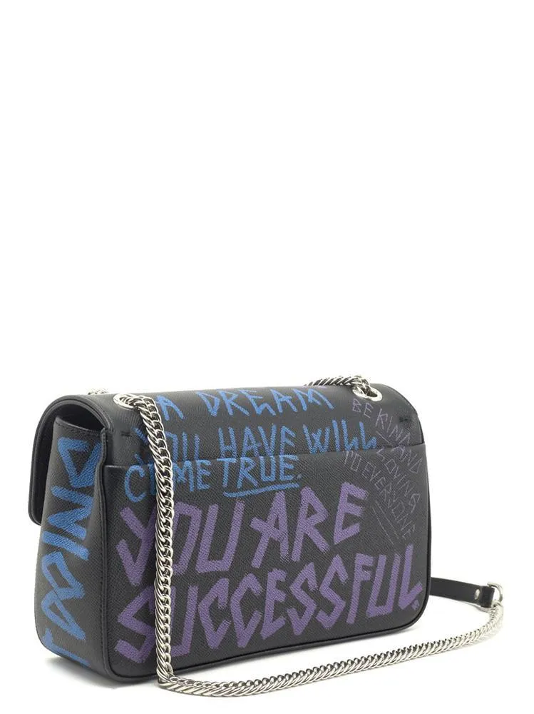 Balenciaga BB Chain Graffiti Shoulder Bag