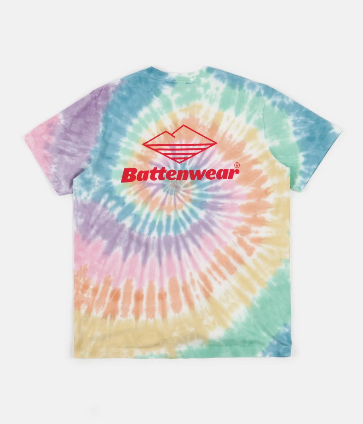 Battenwear Team Pocket T-Shirt - Spiral Tie Dye