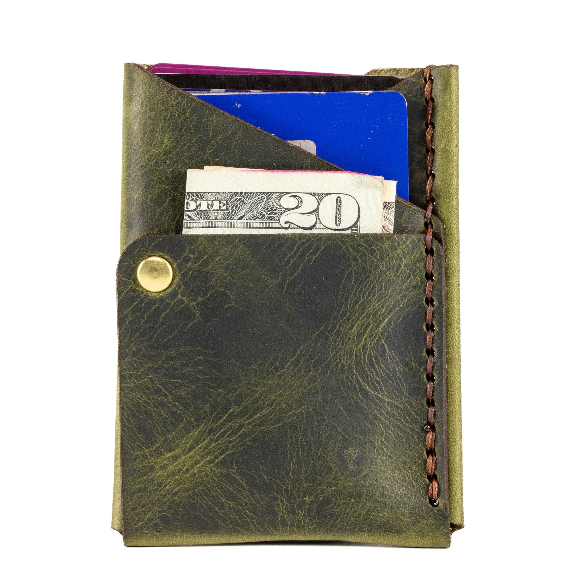 Big Spender Leather Wallet in Olive