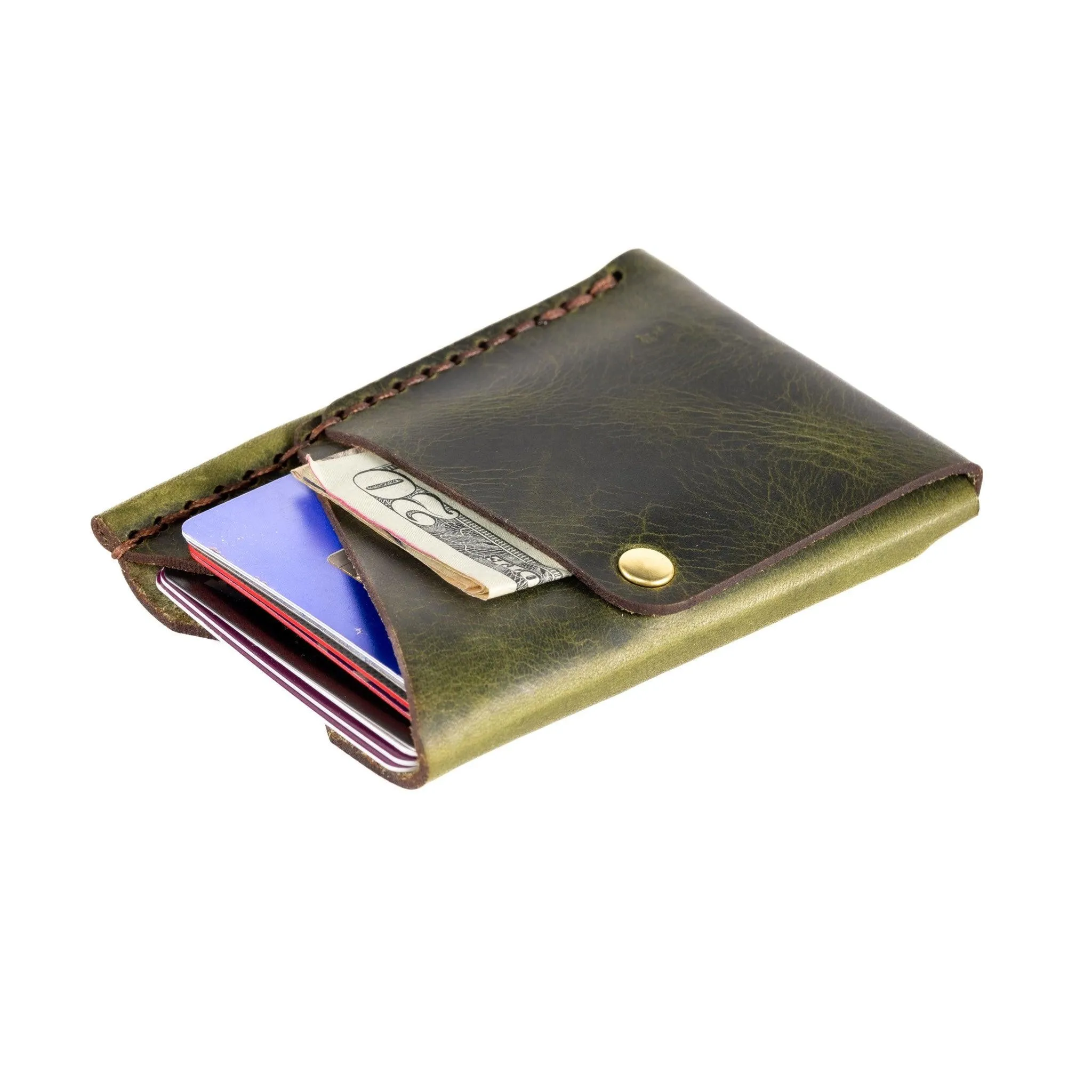 Big Spender Leather Wallet in Olive