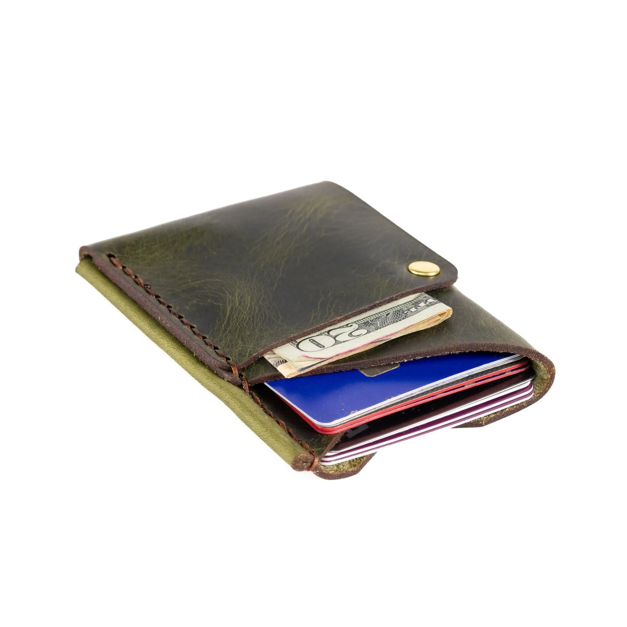 Big Spender Leather Wallet in Olive