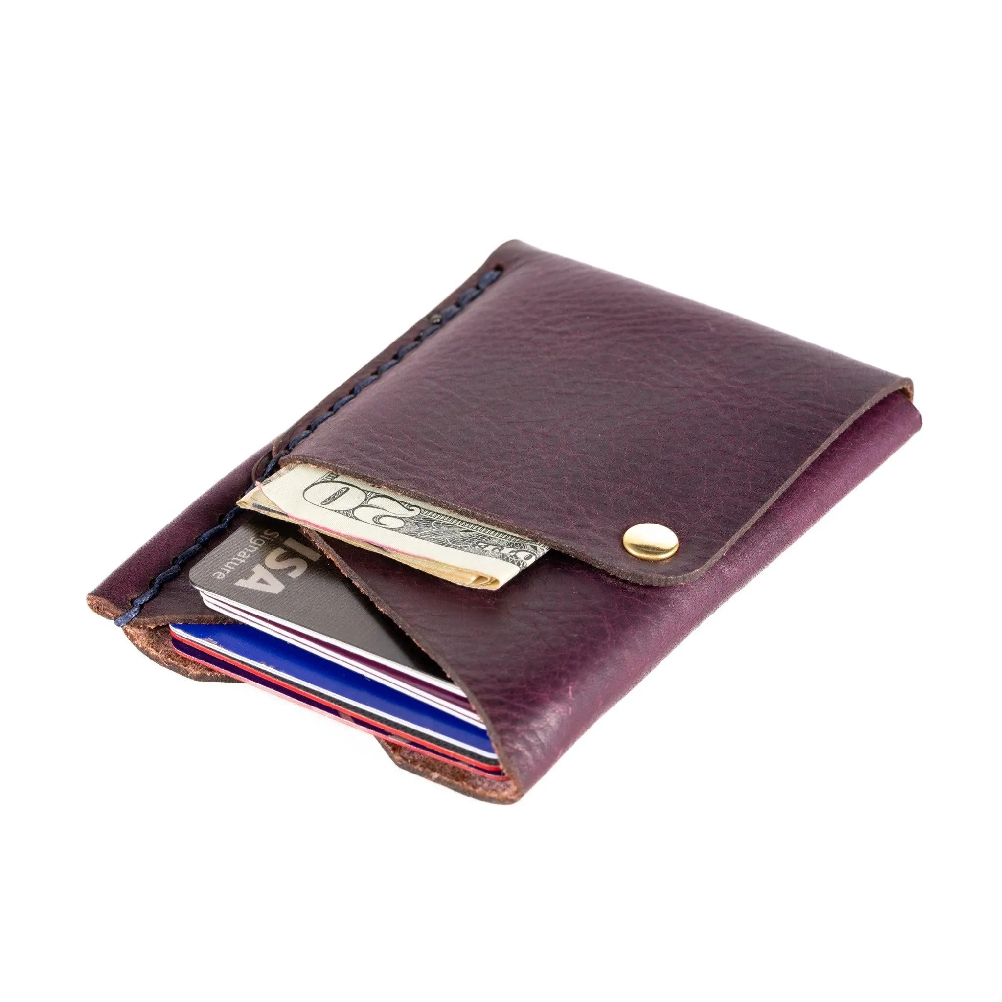 Big Spender Leather Wallet in Plum