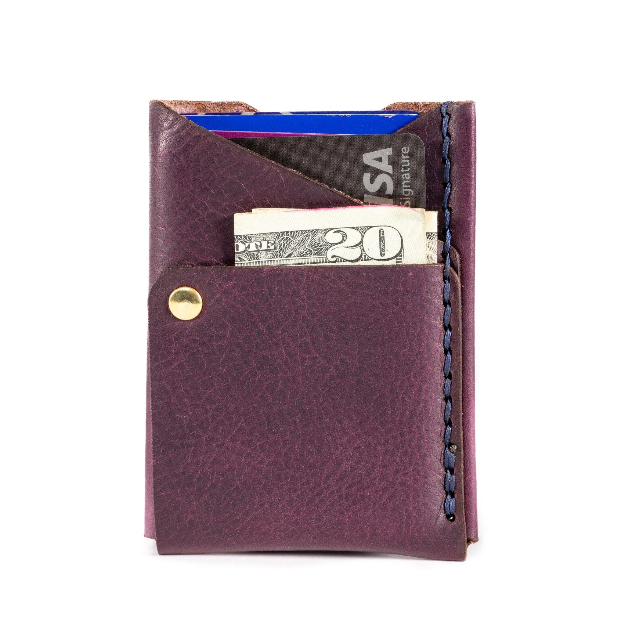 Big Spender Leather Wallet in Plum