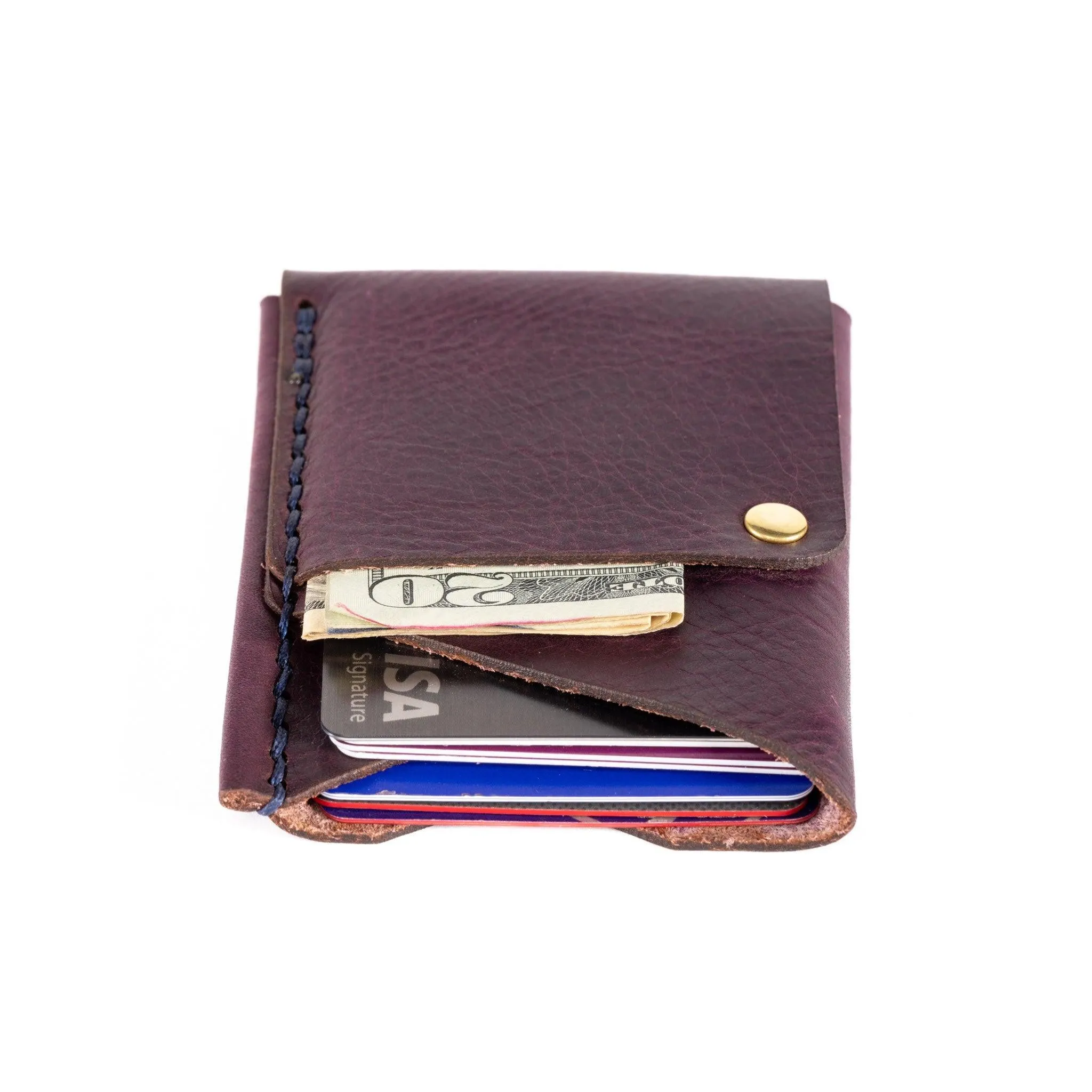 Big Spender Leather Wallet in Plum