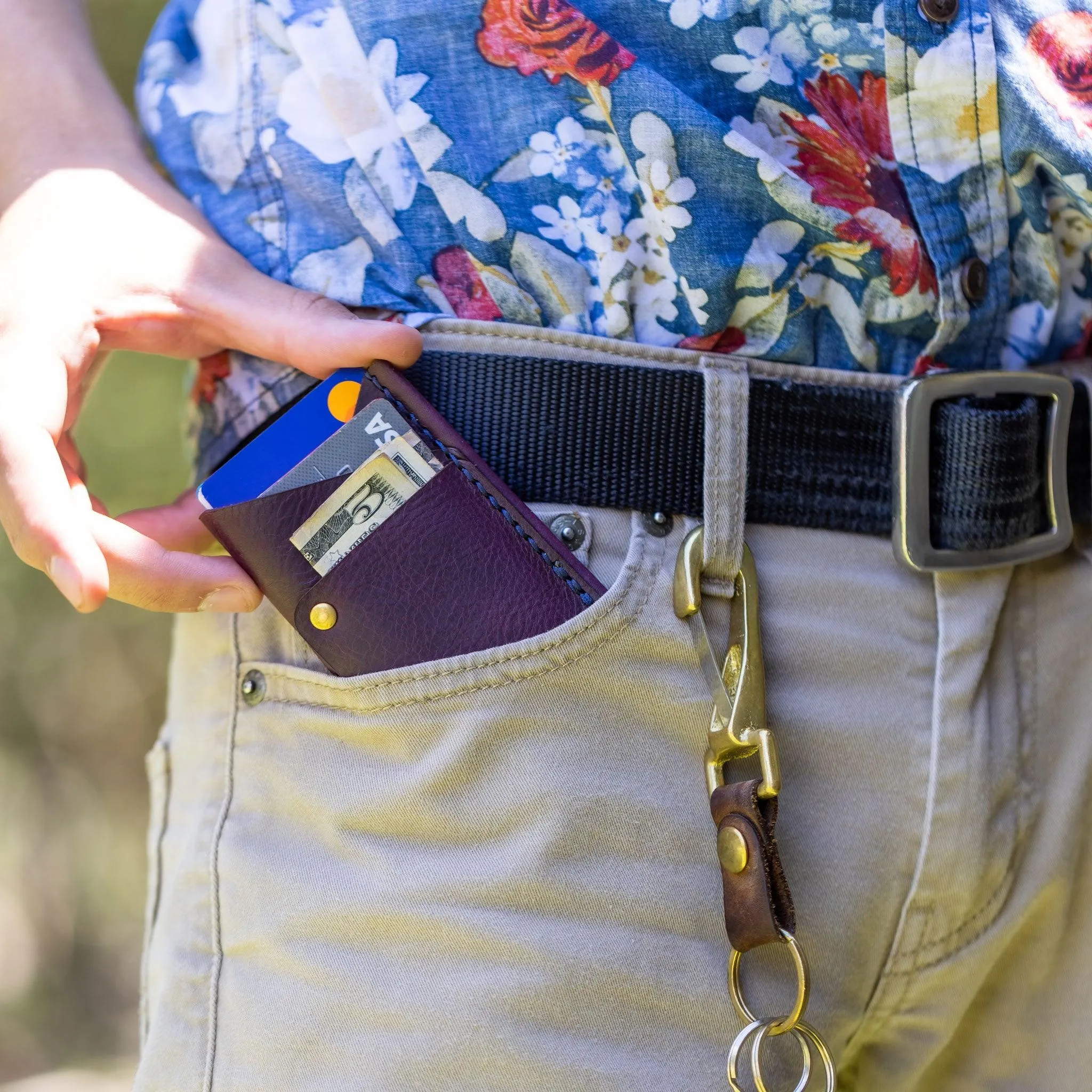 Big Spender Leather Wallet in Plum