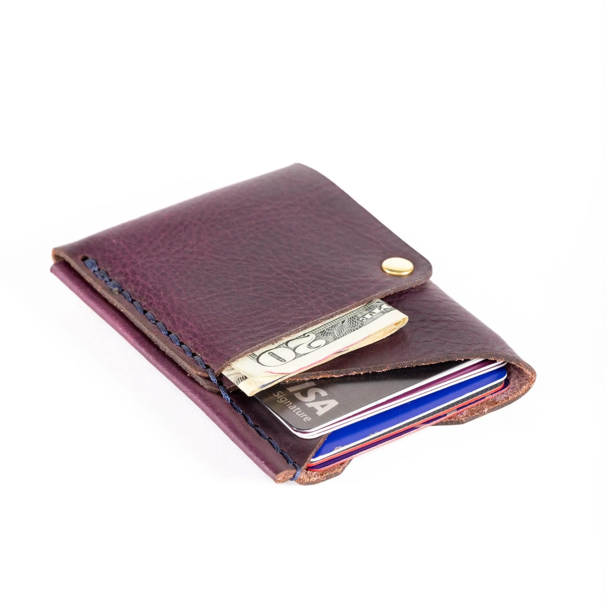 Big Spender Leather Wallet in Plum