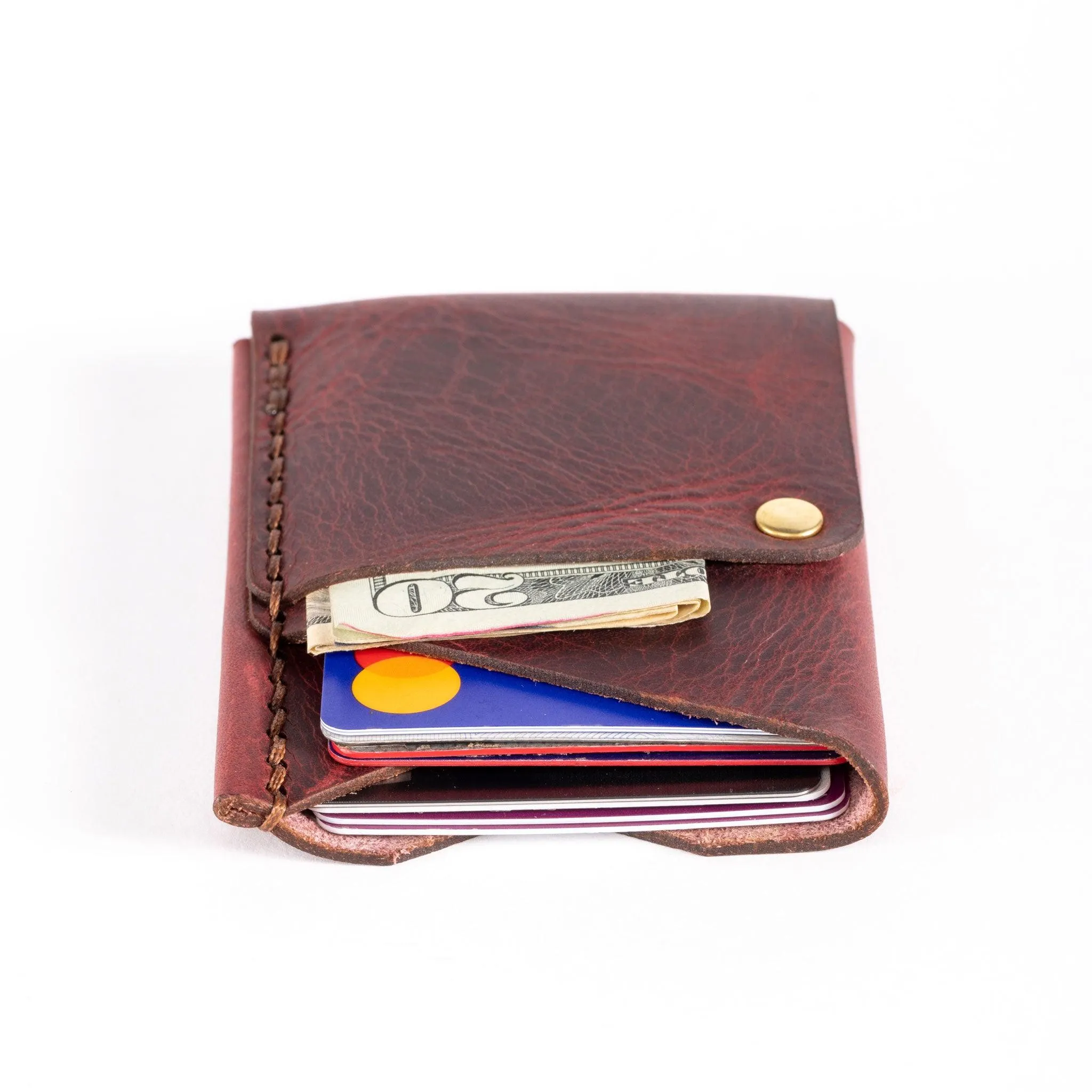 Big Spender Leather Wallet in Sangria