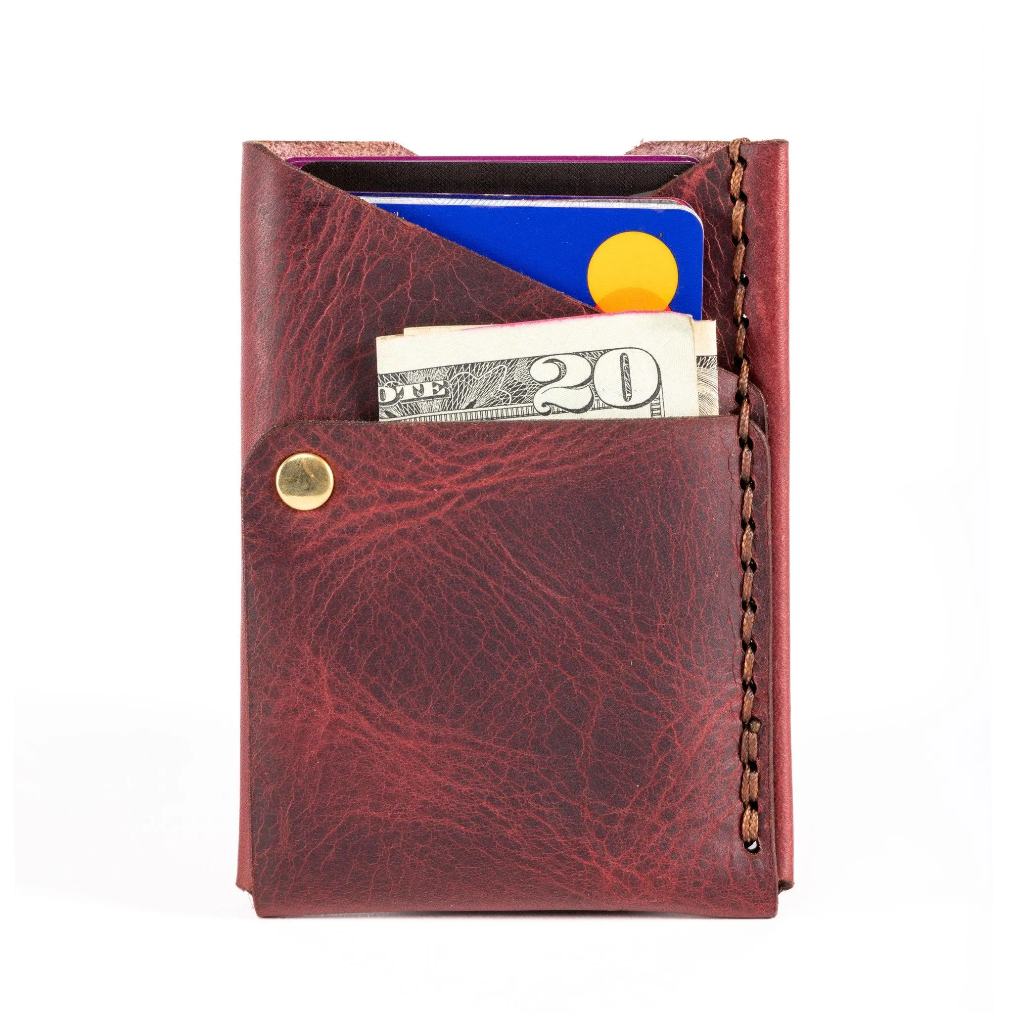 Big Spender Leather Wallet in Sangria