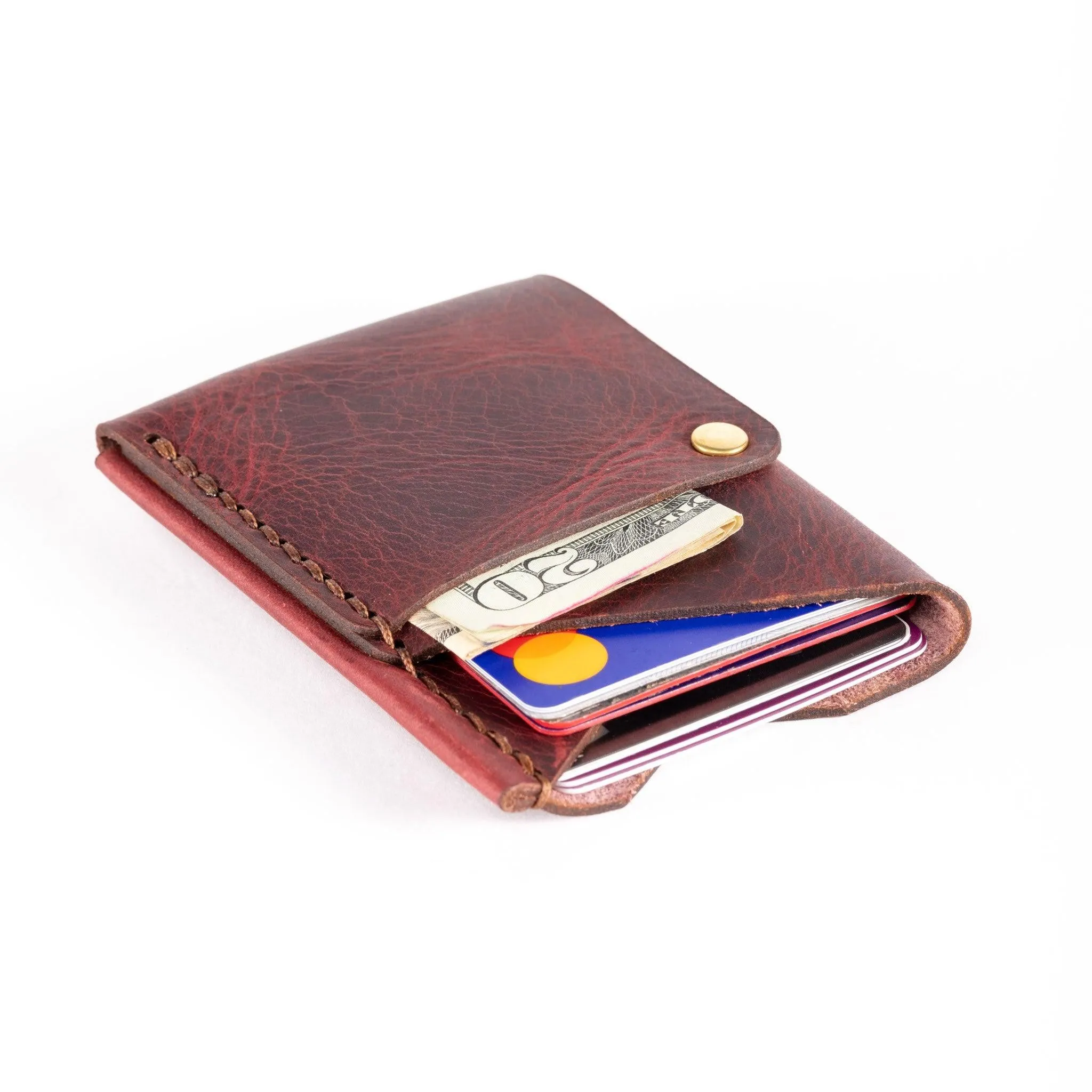 Big Spender Leather Wallet in Sangria