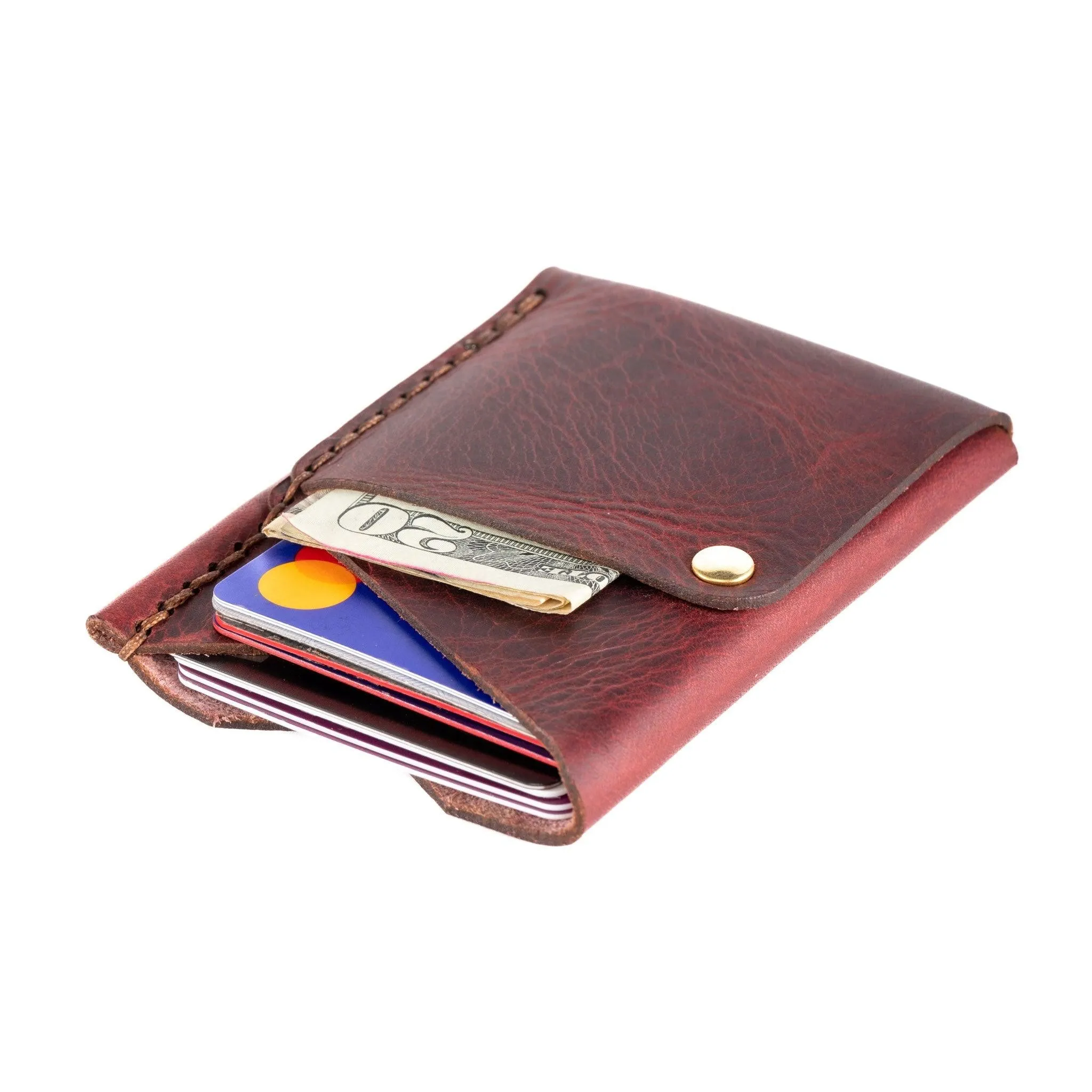 Big Spender Leather Wallet in Sangria