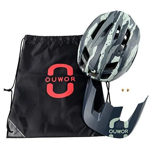 Bike Helmet with Removable Visor and Adjustable Dial