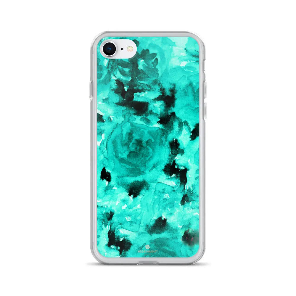 Blue Rose Floral iPhone Case, Best iPhone X | XS | XR | XS Max | 8 | 8  | 7| 7  Phone Case - Printed in USA/EU/MX
