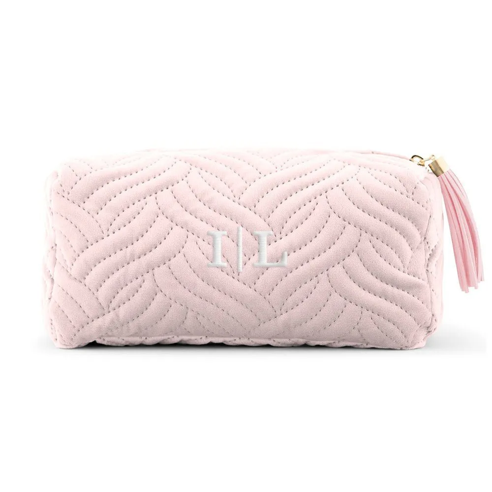 Blue Velvet Makeup Bag