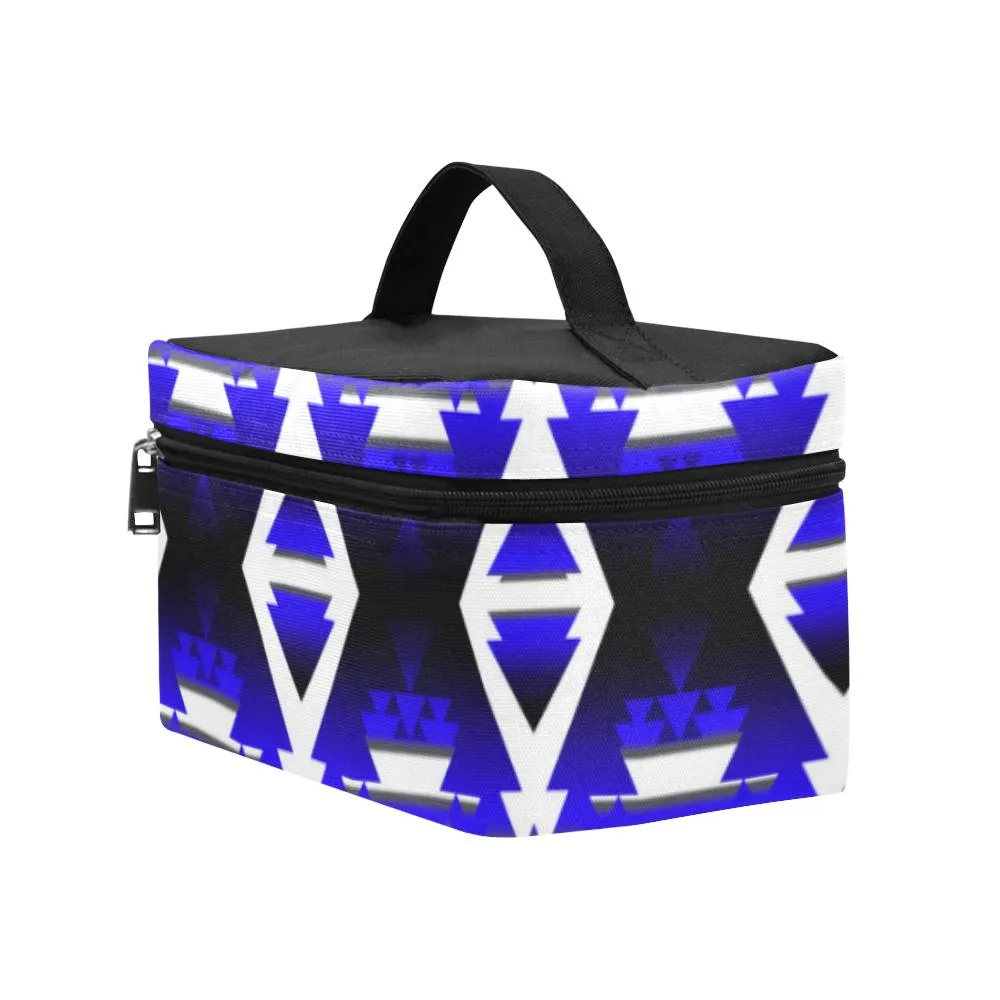 Blue Winter Camp Cosmetic Bag/Large