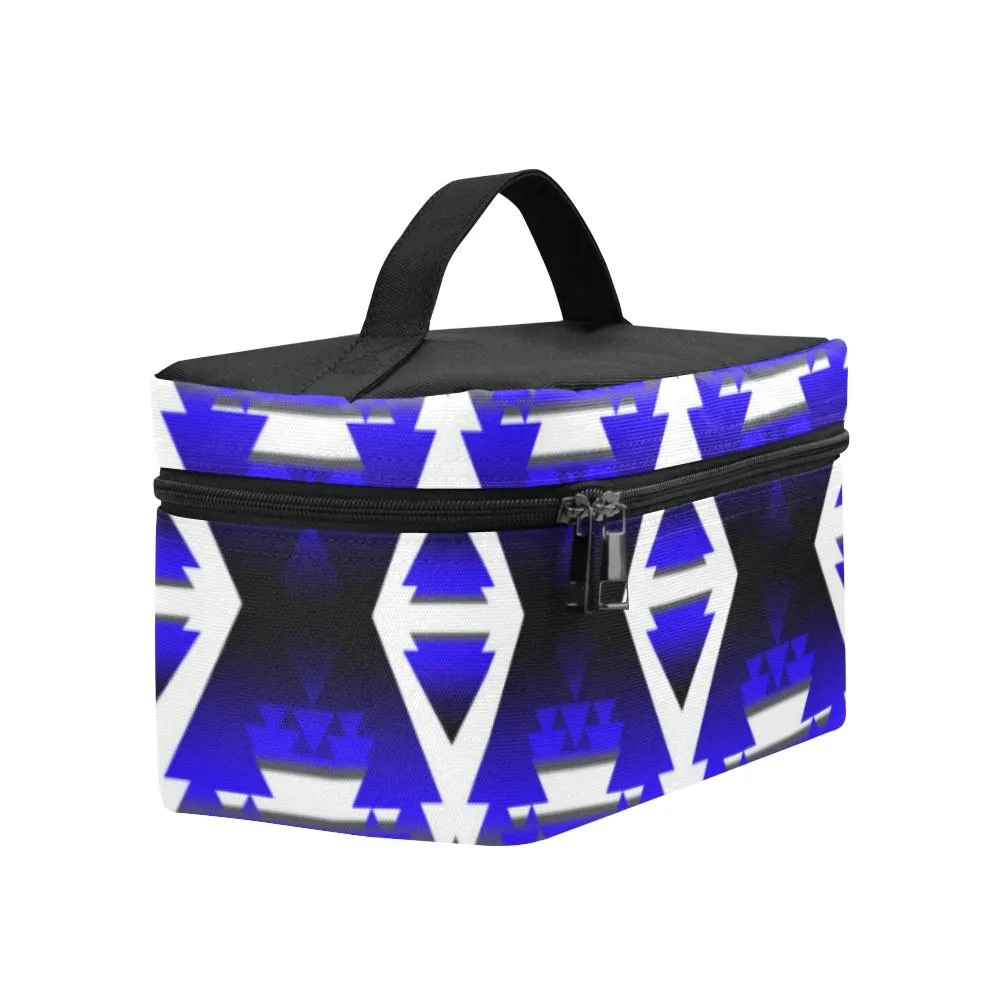 Blue Winter Camp Cosmetic Bag/Large