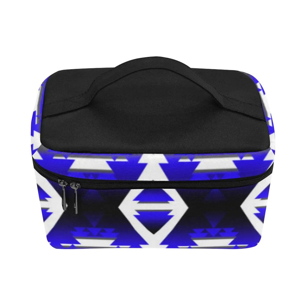 Blue Winter Camp Cosmetic Bag/Large