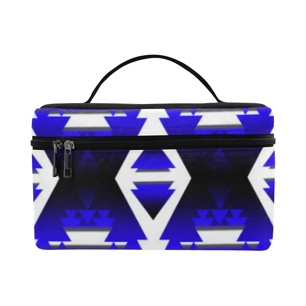 Blue Winter Camp Cosmetic Bag/Large