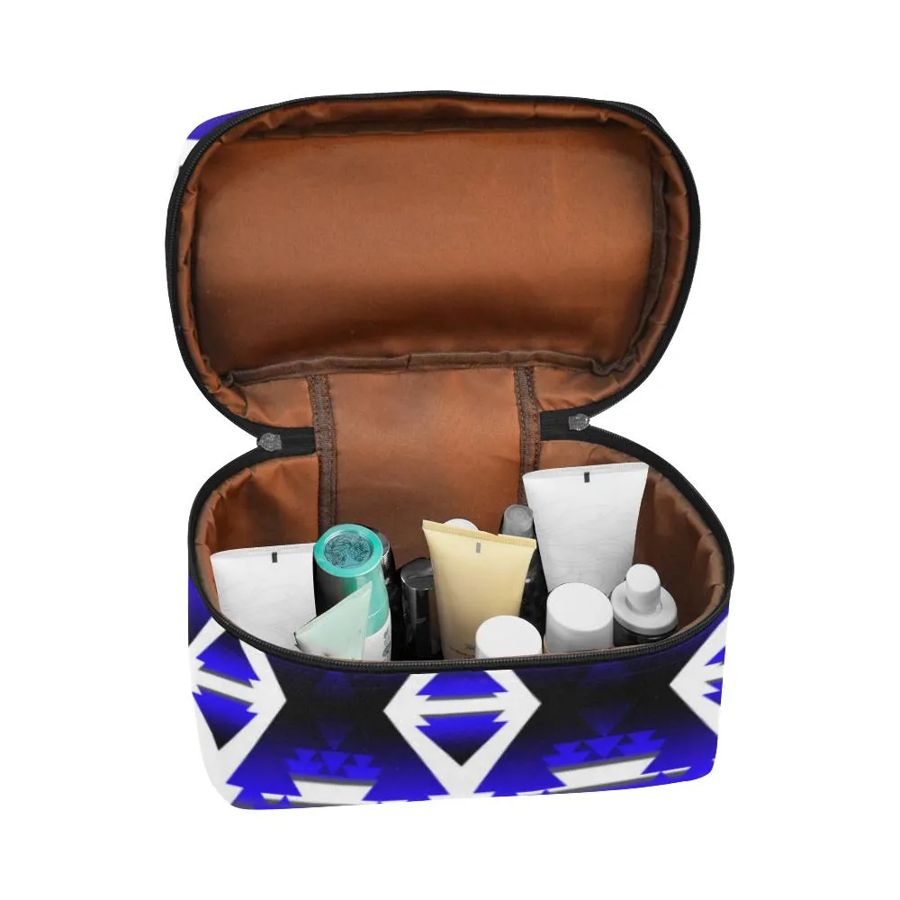 Blue Winter Camp Cosmetic Bag/Large