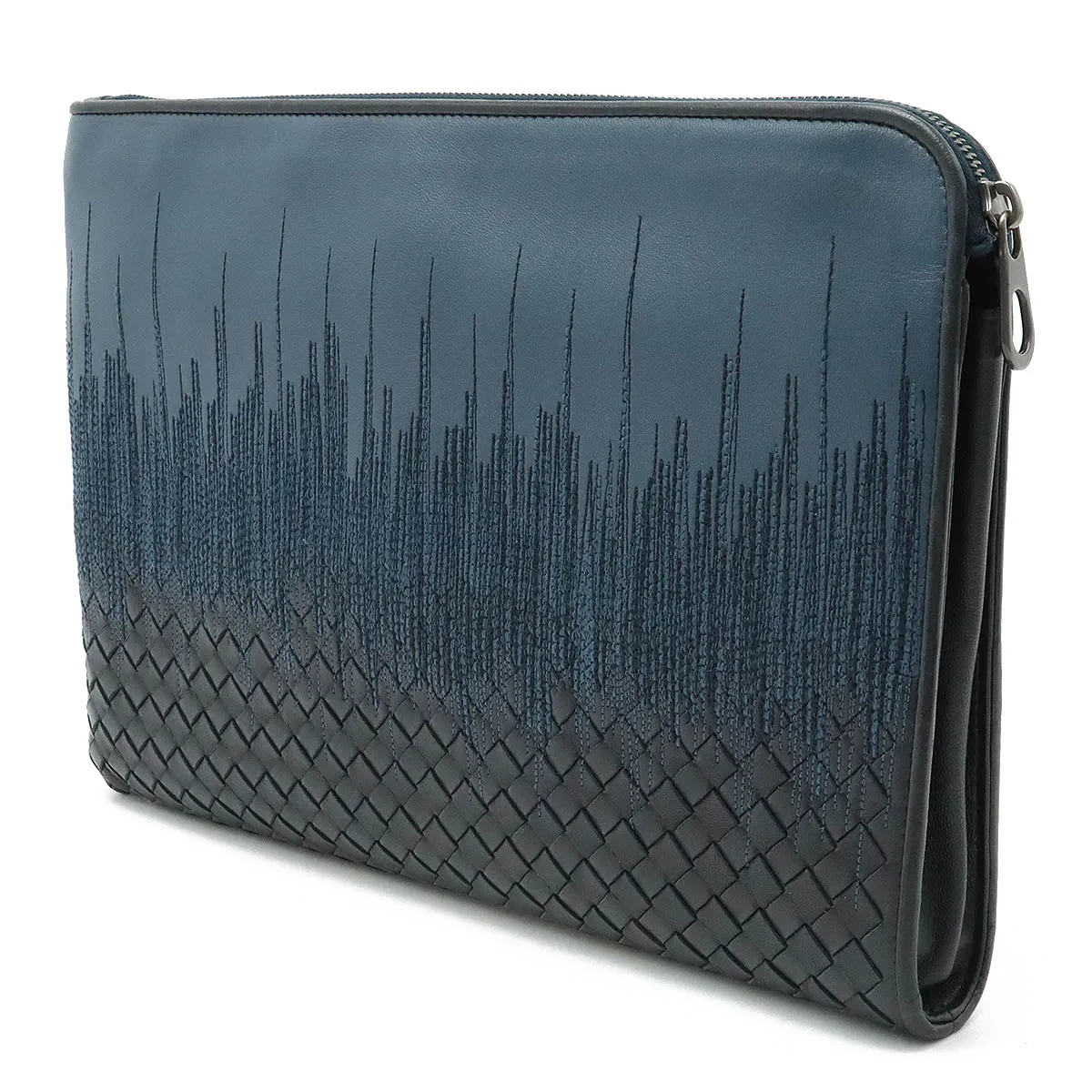 Bottega Veneta Embroidered Intrecciato Leather Clutch