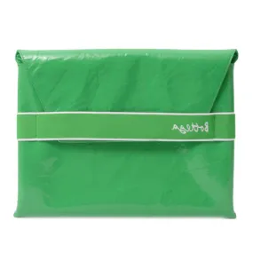Bottega Veneta Enamel Clutch Bag Green