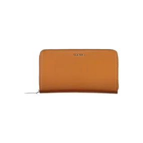 Calvin Klein Elegant Brown Polyethylene Wallet with RFID Lock