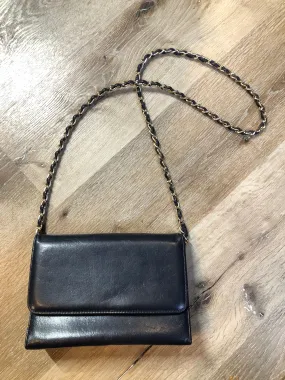 Carelli Navy Crossbody Bag with Chain Strap, Made in Canada