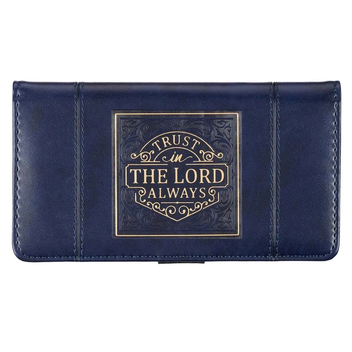 Checkbook Wallet Navy Trust in the Lord Isa. 26:4