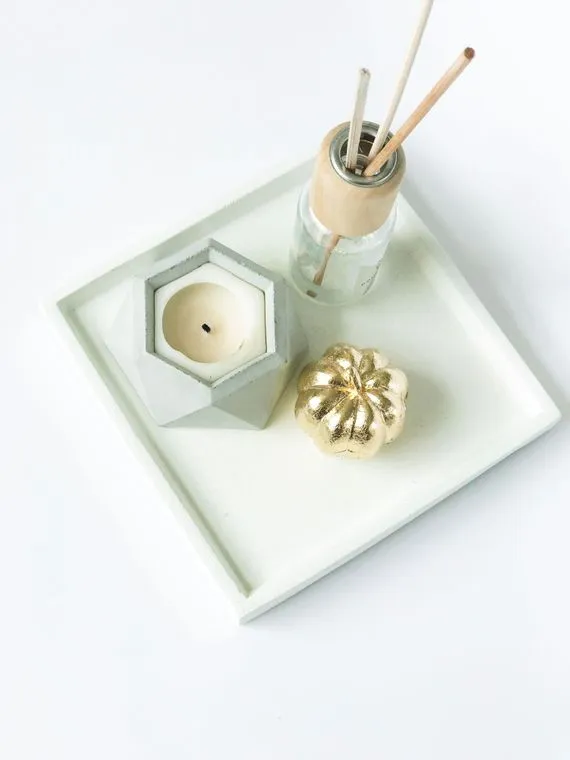 Concrete Hexagonal Pot | Pearl White