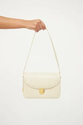 Cream Texture Flap Bag